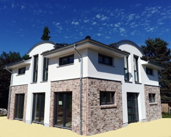 moderne Stadtvilla mit Kombifassade moderne Stadtvilla mit Kombifassade